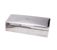 A George V silver cigarette casket by A & J Zimmerman Ltd, Birmingham 1915,