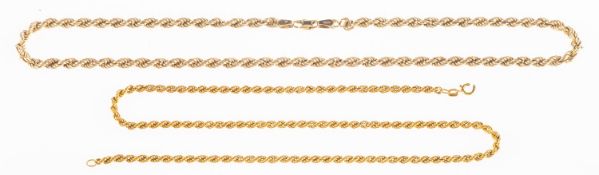 Two rope twist chains, including a rope twist chain,