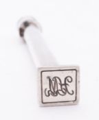 An Edward VII silver sealing wax holder and seal by J N Kuhn & Co, Chester 1908,