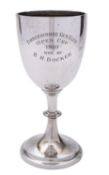 A George V silver two handled trophy cup by Mappin & Webb, Sheffield 1904,