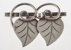 Georg Jensen. Alphonse La Paglia for Georg Jensen, a 1940's American Sterling silver openwork brooch