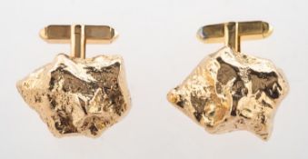 Roy Cecil King. A pair of 1960's 18ct gold cufflinks