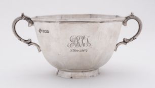 An Edward VI silver two handled sugar bowl by William Hutton & Sons Ltd, Sheffield 1907,