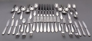 A mid 20th century American silver canteen of Faneuil pattern cutlery by Tiffany & Co.