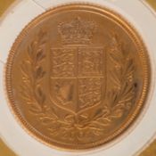 A 2002 full sovereign, a sealed 2002 Queen Elizabeth II full sovereign, alloy 22 carat gold, 7.