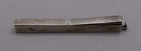 A George III silver two section toothpick case by Samuel Pemberton, Birmingham 1803,