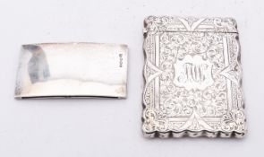 A Victorian silver pocket photograph frame holder by William Neale, Sheffield 1897,