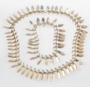 Georg Jensen. A silver sycamore pod necklace and matching bracelet, designed by Bent Gabrielsen,