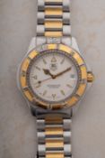 TAG Heuer Professional a gentleman's wristwatch the cream dial with rotating bezel, date aperture,