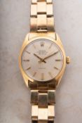 Rolex Oyster Air King a gentleman's gold-plated wristwatch the round dial having baton numerals,