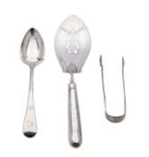 A George III Scottish silver fish slice by Francis Howden, Edinburgh 1798,