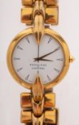 Longines Rodolphe a gentleman's gold-plated wristwatch the white dial with triangle numerals,