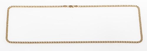 A curb link chain necklace, lobster catch, UK import mark for 375 to clasp, length approx. 61.