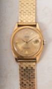 Rolex an 18ct gold Oyster Perpetual Datejust gentleman's wristwatch the case stamped within 6605,