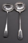 A George III silver Old English pattern soup ladle by Peter & William Bateman, London 1807,100gms,