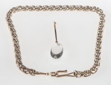 Georg Jensen. A silver necklace 294 and a 'dew drop' rock cyrstal pendant