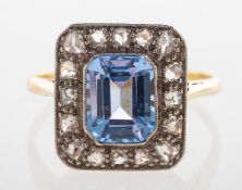 An Art Deco diamond cluster ring,