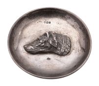 A Victorian silver pin dish by Sampson Mordan & Co, London 1896, of circular form,