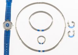 Georg Bunz. A matching watch, collar necklace, bangle,