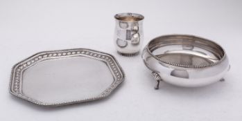 A mid 20th century Dutch silver beaker, stamped .