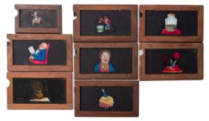 A mixed collection of seven single slip magic lantern slides.