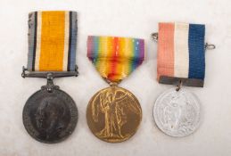 A pair of WWI medals awarded to 3024 Pte G Frampton Duchy of Cornwall Light Infantry.