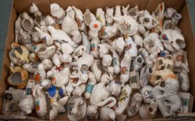 A collection of mainly ornamental crested ware.