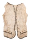 A late 18th/early 19th century white cotton waistcoat,