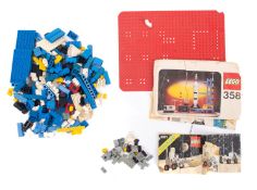 A unboxed Lego set No. 358 'Rocket Base' together with an unboxed Legoland Space Set No.