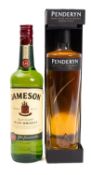 Two bottles of Whisky.
