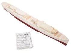 An incomplete 1:96 scale model of HMS Manxman.