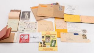 A collection of Cricket autographs.