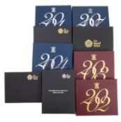 Ten Royal mint proof sets, years 2001-2012.