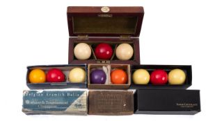 A Fred Davis Champion snooker cue in tin case, together with an R Stevens & Sons Match cue,