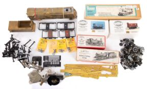 A collection of O gauge model kits and spares.