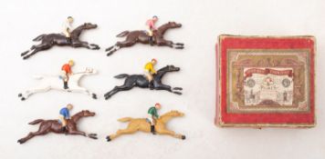 A set of six early 20th Century CBG of Paris diecast Jockeys. Set no.