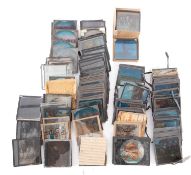 A collection of diapositive lithographic magic lantern slides.