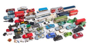 A mixed collection of diecast vehicles.