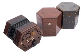 A Wheatstone of London concertina.