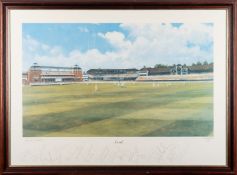 After Frank Coombs, a signed limited edition print 'Lord's', 480/850,