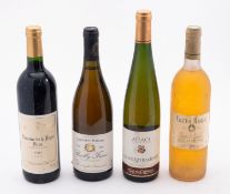 Four bottles of wine. Comprising a bottle of Domaine De La Peyre Fiton 2002 75cl 13.