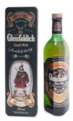 A bottle of Glenfiddich special reserve single malt scotch whisky.