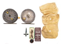 Two Hardy fly fishing reels. Comprising a 'Uniqua' and a 'Silex' (damaged), both unboxed.
