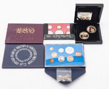 A collection of coins sets.