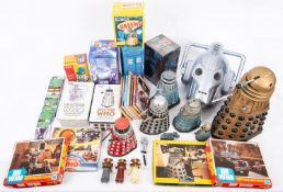 An assortment of Dr Who Collectables.