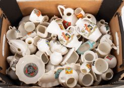 A collection of mainly South West themed crested wares.