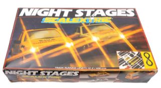 Scalextric Set Night Stages, containing two Ford Escort rally cars, track and accessories, boxed,