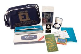 A collection related to the maiden voyage of the Queen Elizabeth II.