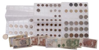 WITHDRAWN A collection of British and world coins.