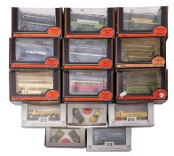 A boxed group of EFE diecast buses, commercial vehicles and cars,
